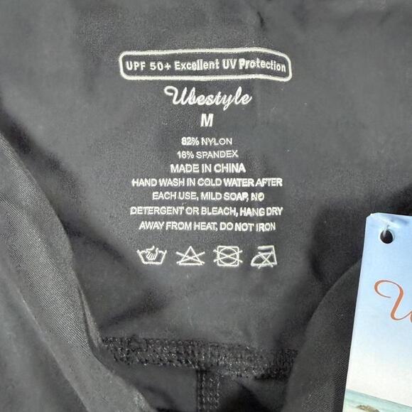 Ubestyle Capri Leggings Women’s M Black High-Waisted UPF 50+ Swim Leggings NWT - Picture 5 of 7